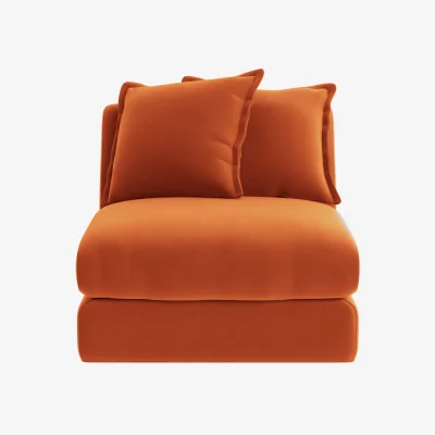 Loaf Wodge Armless Love Seat (Bobbing Buoy Clever Velvet)