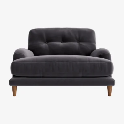 Loaf Sugar Bum Love Seat (Wire Wool Clever Velvet)