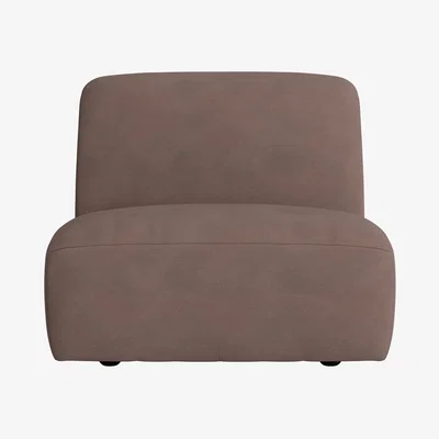 Loaf Squishblocks Armless Love Seat in Muddy Footprint Clever Cotton