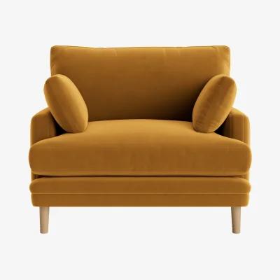 Loaf Squisharoo Love Seat (Butterscotch Clever Velvet)