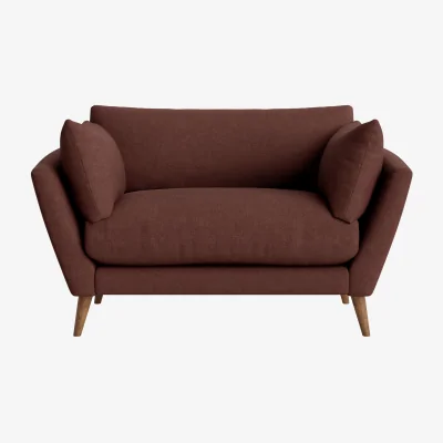 Loaf Groover Love Seat (Mulberry Wine Clever Linen)