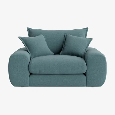 Loaf Wodge Love Seat (Lighthouse Clever Linen)