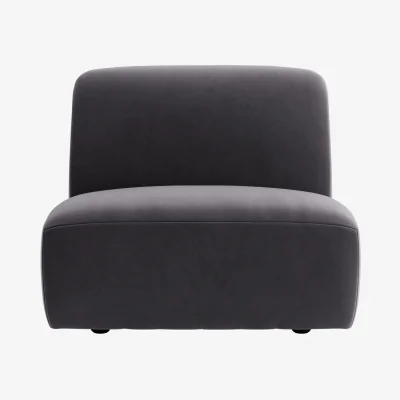 Loaf Squishblocks Armless Love Seat (Wire Wool Clever Velvet)
