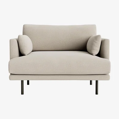 Loaf Jeffers Love Seat in Thatch House Fabric