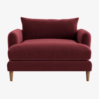 Loaf Squishmeister Love Seat Chaise (Drenched Damsons Clever Velvet)