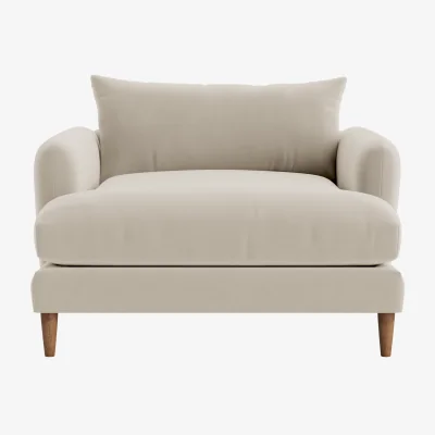 Loaf Squishmeister Love Seat Chaise (Blotting Paper Clever Velvet)