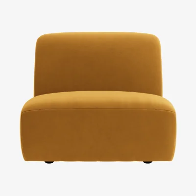 Loaf Squishblocks Armless Love Seat (Butterscotch Clever Velvet)
