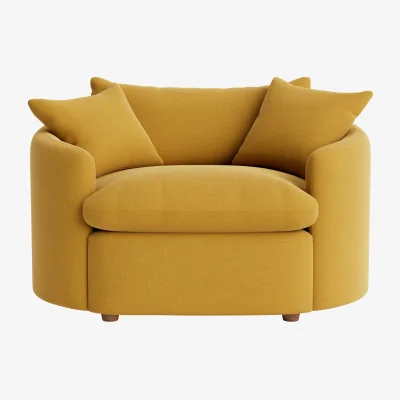 Loaf Curvella Love Seat (Butter Drip Clever Linen)