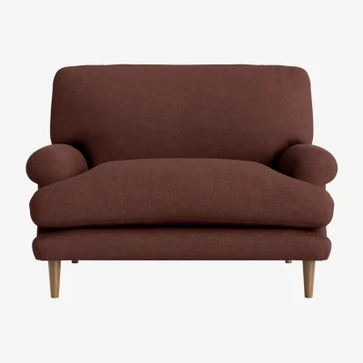 Loaf Dawdler Love seat (Mulberry Wine Clever Linen)