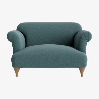Loaf Soufflé Love seat (Puddle Clever Linen)