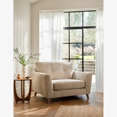 Marks & Spencer BARKER AND STONEHOUSE Ellis Chenille Snuggle Chair Light Cream