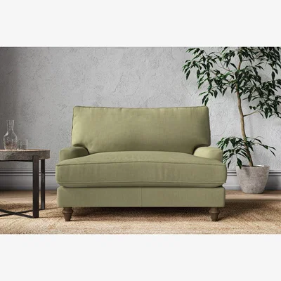 Nkuku Nkuku Marri Love Seat | Make To Order | One Size | Brera Linen Sage