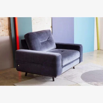 Downtown Jay Blades X G Plan Stamford Snuggler - Body Accent Fabric, Leather