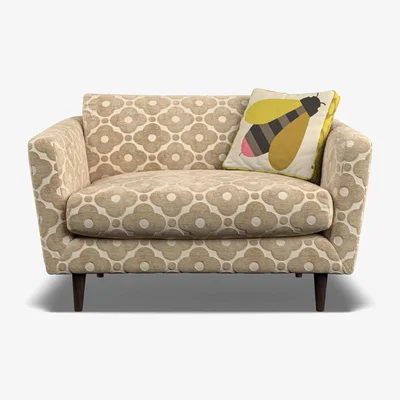 Downtown Downtown Orla Kiely Dorsey Snuggler - Premium Plain Fabric, Steel