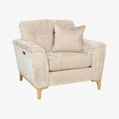 Downtown Ercol Sandford Motion Lounger Snuggler - Casa Accent Fabric Grade H5