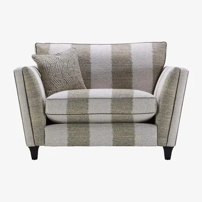 Downtown Parker Knoll Harlow Leather/Fabric Snuggler - Leather/Fabric Mix