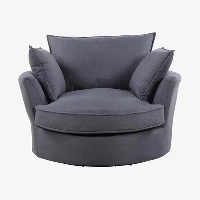 The Range Irwin Swivel Based Cuddle Chair - Ash