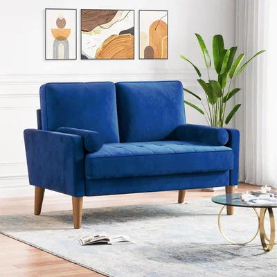 The Range Small 2 Seater Sofa Love Seat - Blue