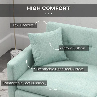 The Range Sofa Loveseat Sofa with Storage Pockets 839-730V70LB - Blue