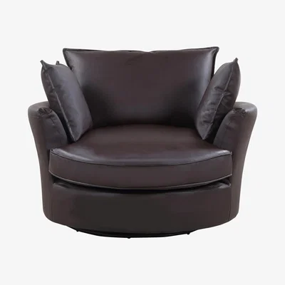The Range Fairburn Swivel Based Cuddle Chair - Brown