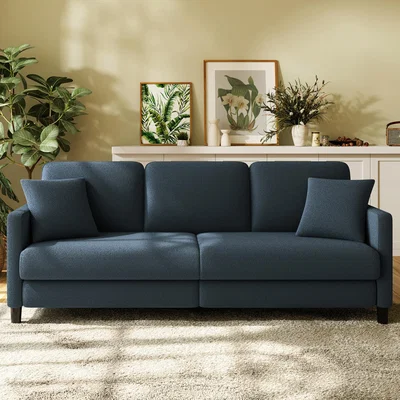 The Range Velvet 3 Seater Sofa Soft Loveseat - Blue