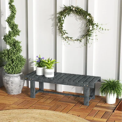 The Range Outsunny 2 Seater Garden Wooden Bench Loveseat - Grey