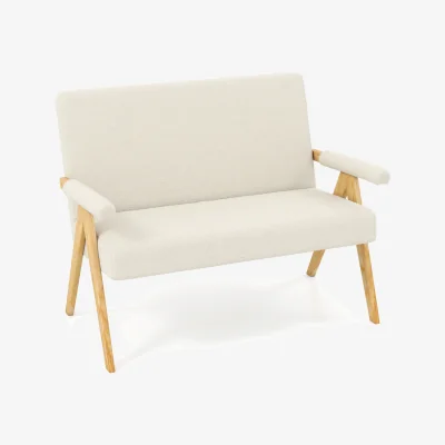 The Range Comfy Loveseat Sofa - White