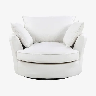 The Range Fairburn Swivel Based Cuddle Chair - Cream