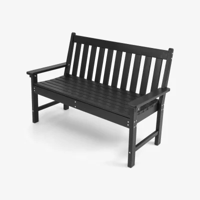 The Range 2-Person Patio Loveseat Chair - Black