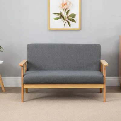 The Range 2 Seater Sofa Loveseat for Living Room - Grey