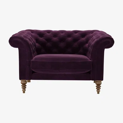 Sofa.com Oscar Loveseat in Damson Smart Velvet