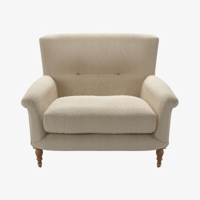 Sofa.com Alderney Loveseat in Pennine Stone Organic Smart Cotton