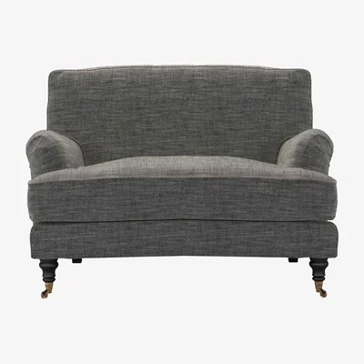 Sofa.com Bluebell Loveseat (breaks down) in Liquorice Baylee Multi-Tone Viscose Linen