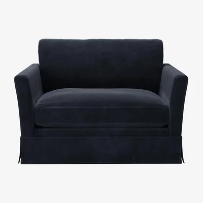 Sofa.com Otto Loveseat in Mercury Cashmere Velvet - sofa.com