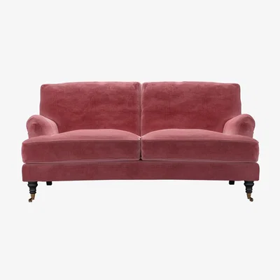 Sofa.com Bluebell 2.5 Seat Sofa (breaks down) in Dusty Rose Cotton Matt Velvet - sofa.com