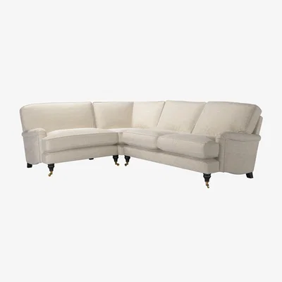 Sofa.com Bluebell Asym. Crn: LHF Loveseat w RHF 2.5 Seat in Jasmine Silky Jacquard Weave