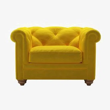 Sofa.com Patrick Loveseat in Canary Cotton Matt Velvet - sofa.com