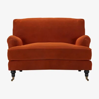Sofa.com Bluebell Loveseat (breaks down) in Brick Aquaclean Clever Velvet