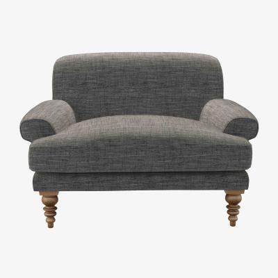 Sofa.com Saturday Loveseat in Liquorice Baylee Multi-Tone Viscose Linen