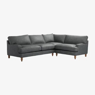 Sofa.com Isla Asym. Crn: LHF 2.5 Seat w RHF Loveseat in Niagara Powdered Leather - sofa.com