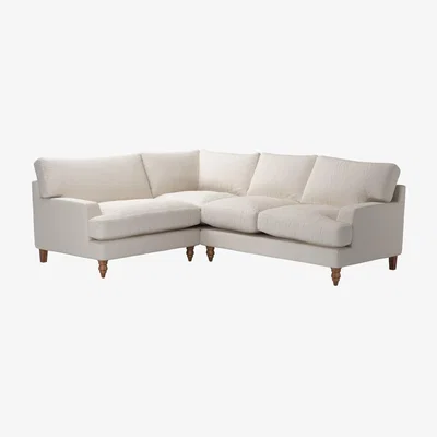 Sofa.com Nearly New Isla Asym. Crn: LHF Loveseat w RHF 2 Seat in Taupe Brushed Linen Cotton - sofa.com