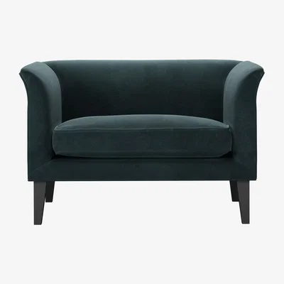 Sofa.com Fingal Loveseat in Deep Forest Aquaclean Clever Velvet