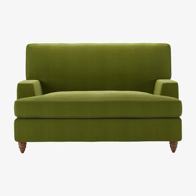 Sofa.com Isla Loveseat Sofa Bed in Vine Leaf Organic Smart Cotton