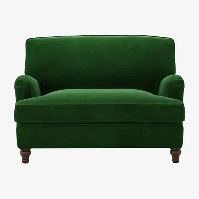 Sofa.com Bluebell Loveseat Sofa Bed in Putting Green Aquaclean Clever Velvet