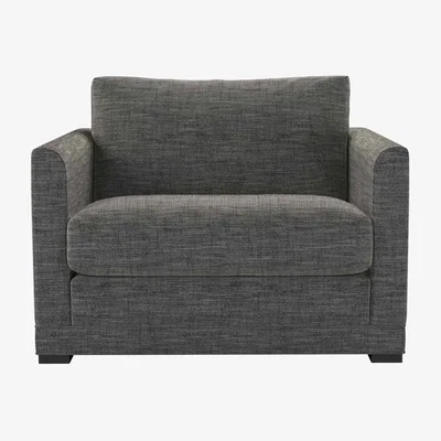 Sofa.com Aissa Loveseat in Liquorice Baylee Multi-Tone Viscose Linen