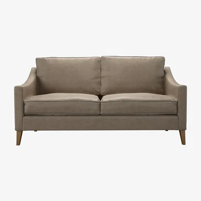Sofa.com Iggy 2.5 Seat Sofa in Pewter Grain Leather - sofa.com