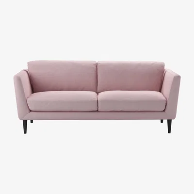 Sofa.com Holly 2.5 Seat Sofa in Powder Pink Brushed Linen Cotton - sofa.com