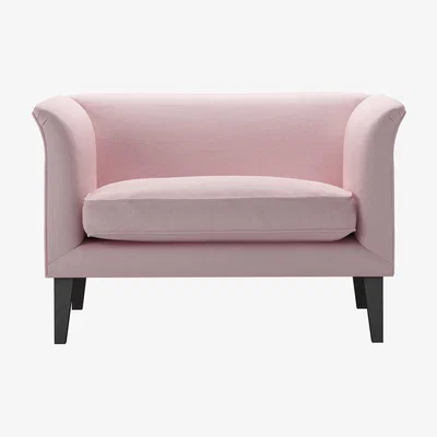Sofa.com Fingal Loveseat in Powder Pink Brushed Linen Cotton - sofa.com