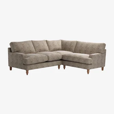 Sofa.com Isla Asym. Crn: LHF 2 Seat w RHF Loveseat in Marigold Velvet Iron