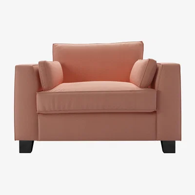 Sofa.com Bowie Loveseat in Sakura Pink Organic Smart Cotton